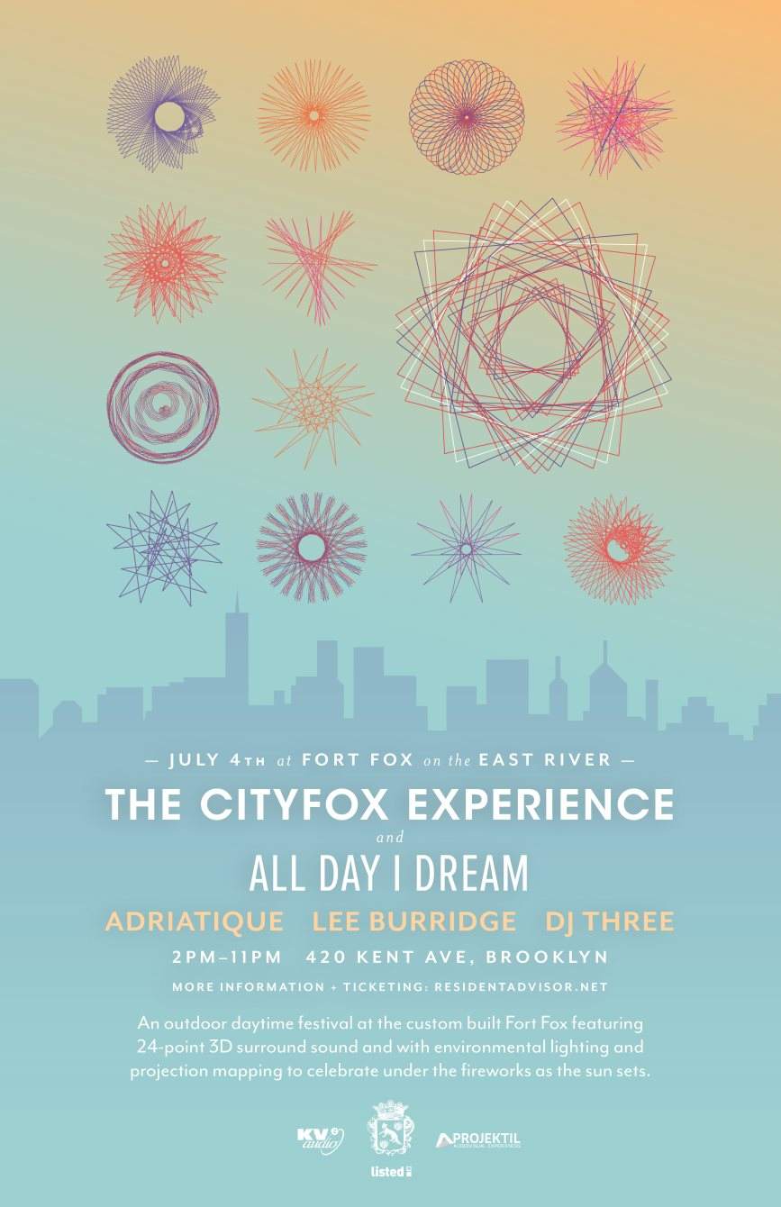 The Cityfox Experience & All Day I Dream with Lee Burridge, Adriatique & Three (July 4th Day) - Página trasera