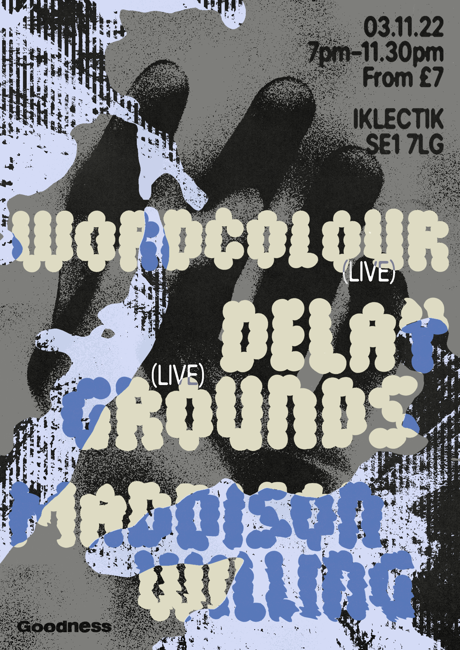 Goodness: Wordcolour [live], Delay Grounds [live], Madison Willing - Página frontal