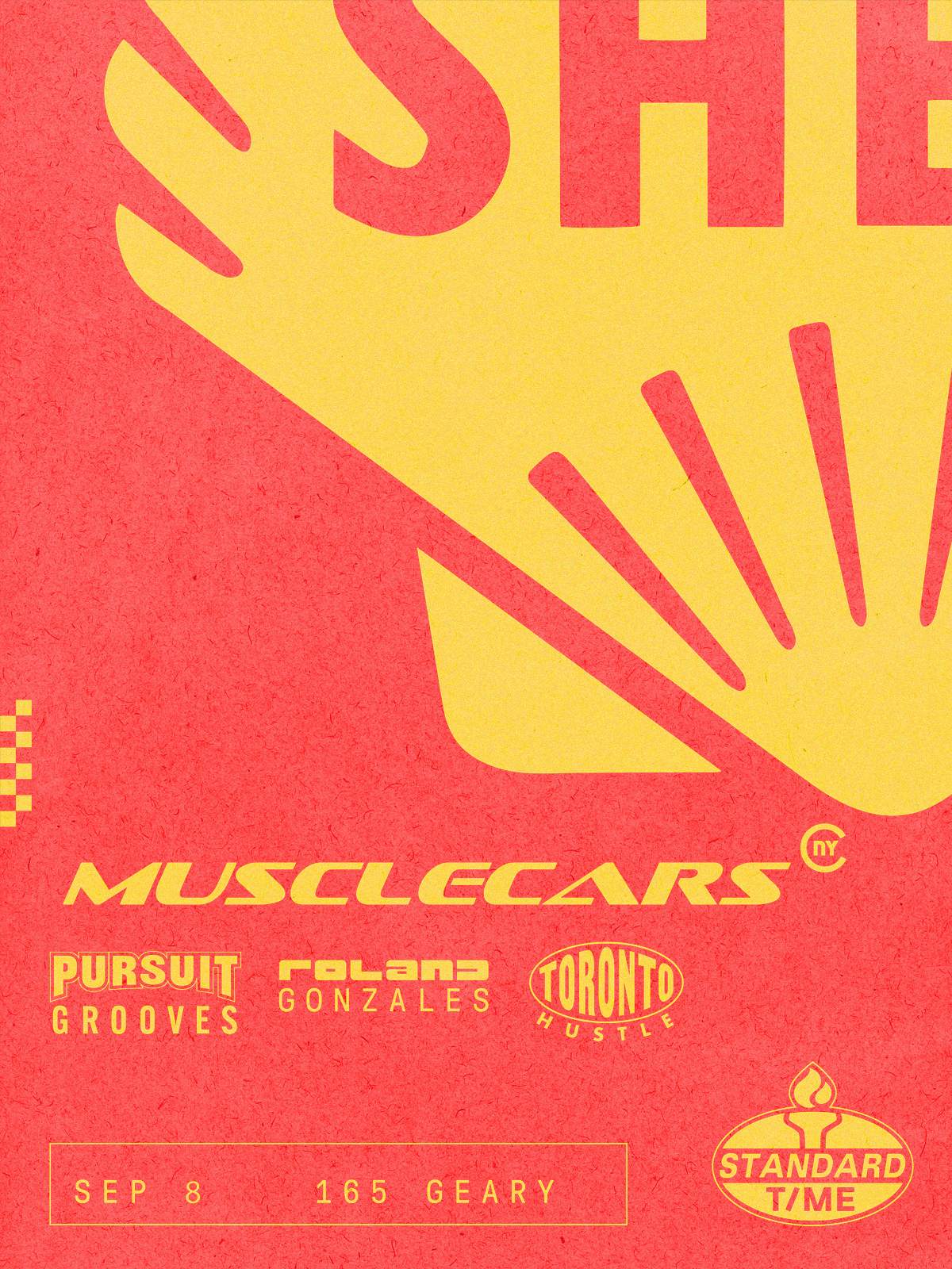 047: POSTPONED Musclecars, Roland Gonzales b2b Toronto Hustle and Pursuit Grooves - フライヤー裏