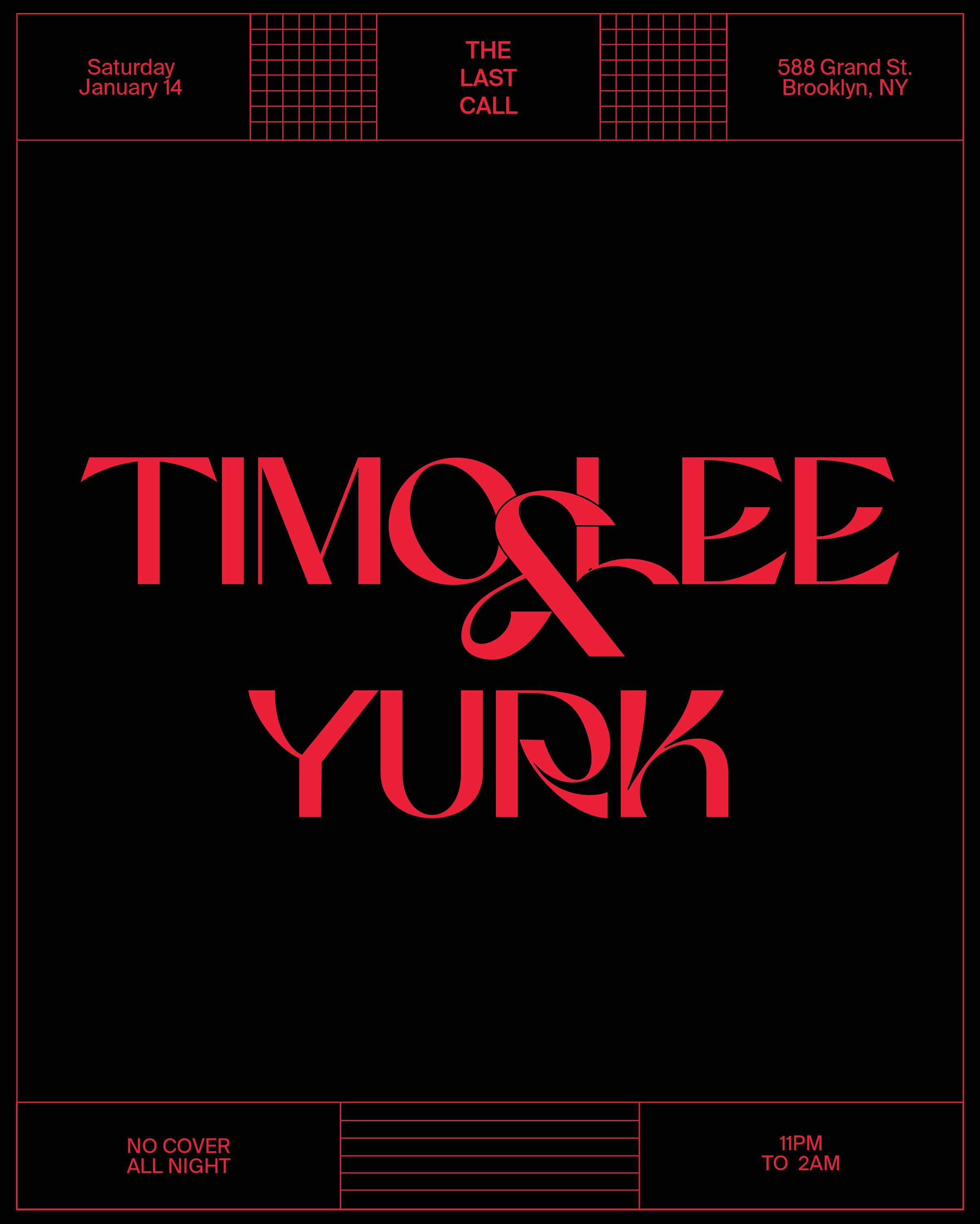 Timo Lee & Yurk at The Last Call, New York City