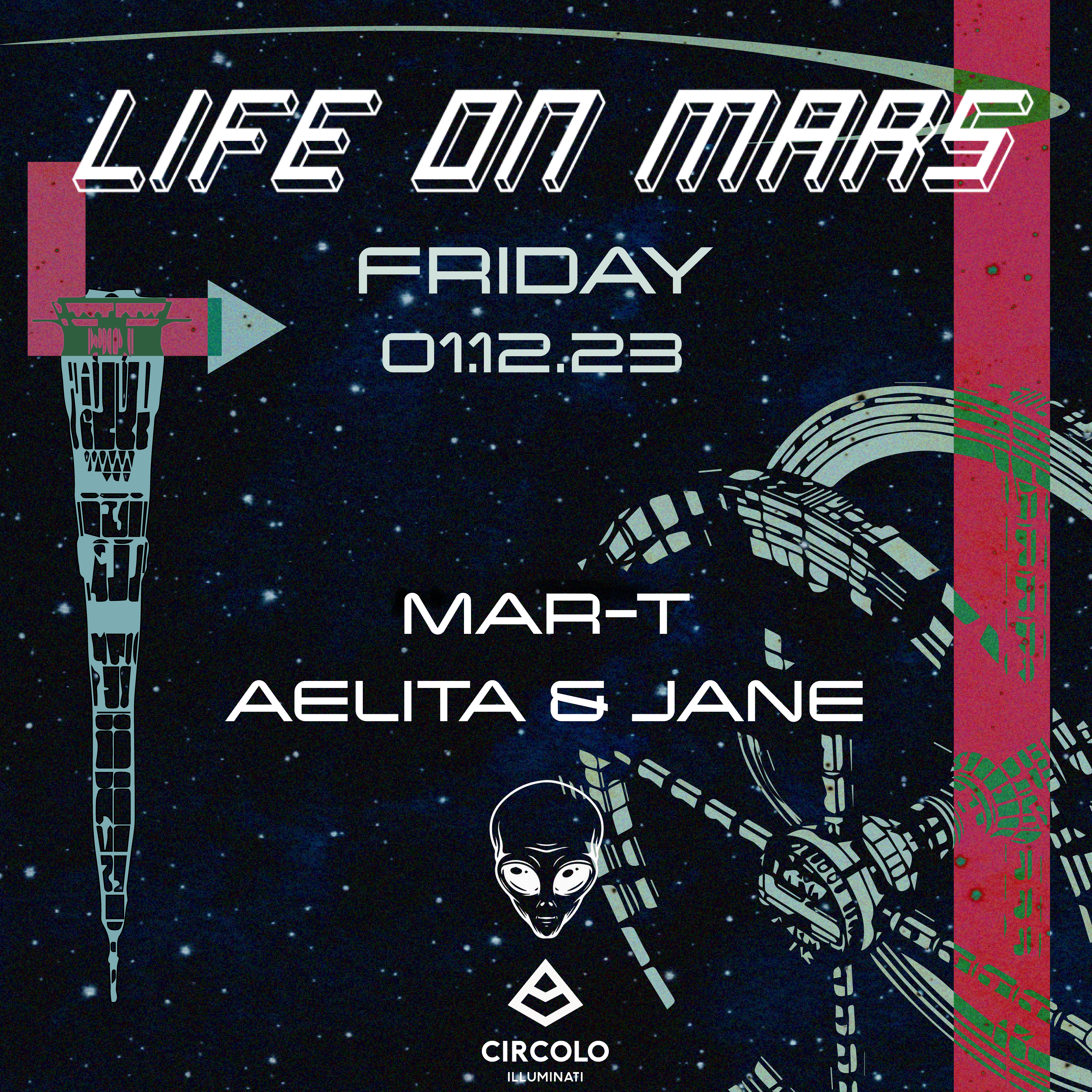 LIFE ON MARS: Mar-T / AELITA & JANE - フライヤー表