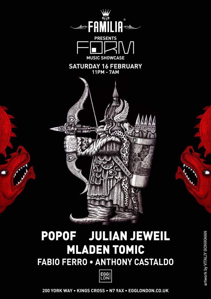 Familia: Form Showcase with Julian Jeweil, Popof, Mladen Tomic - フライヤー表