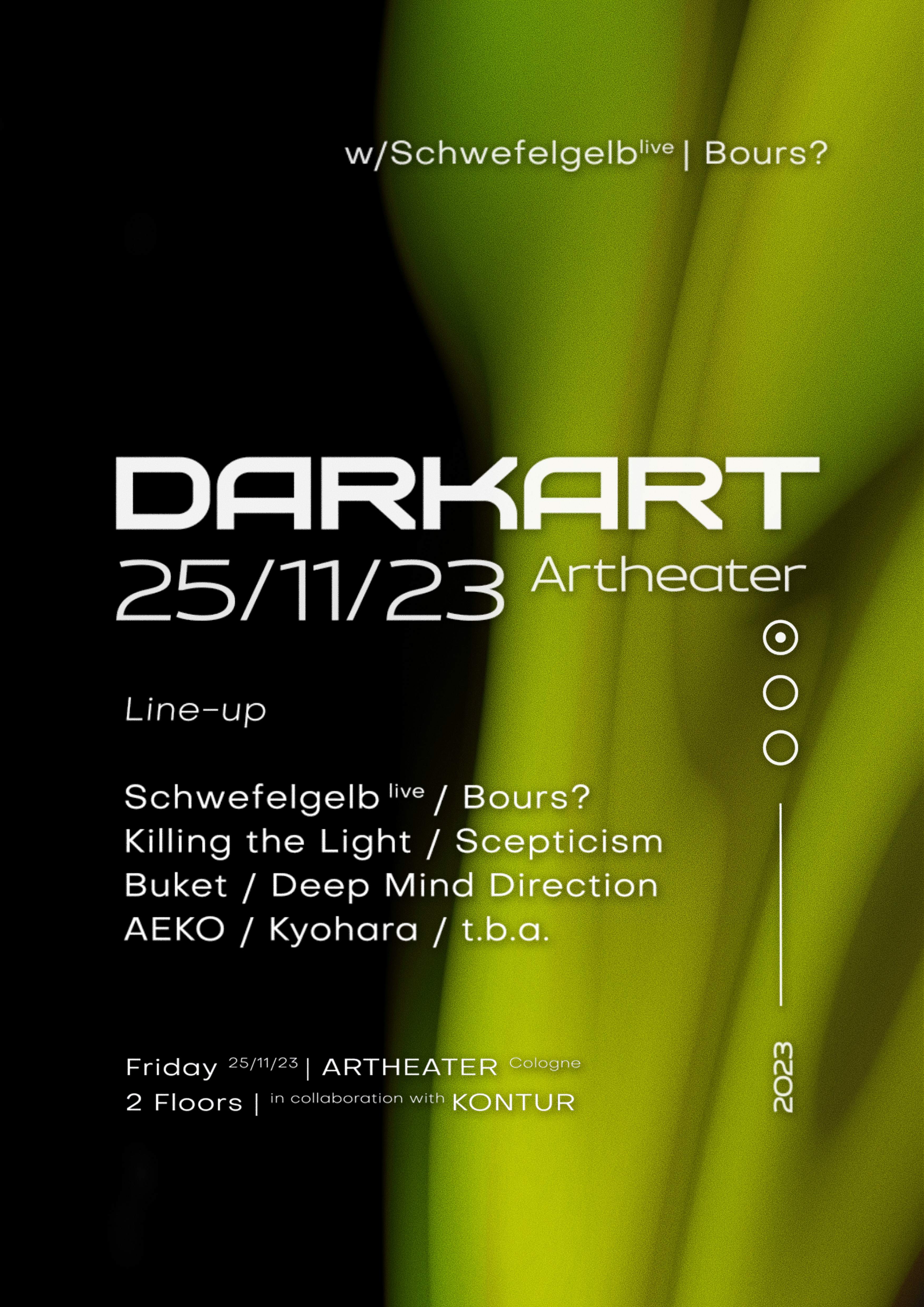 Darkart x Kontur w/Schwefelgelb LIVE, Bours - Página frontal