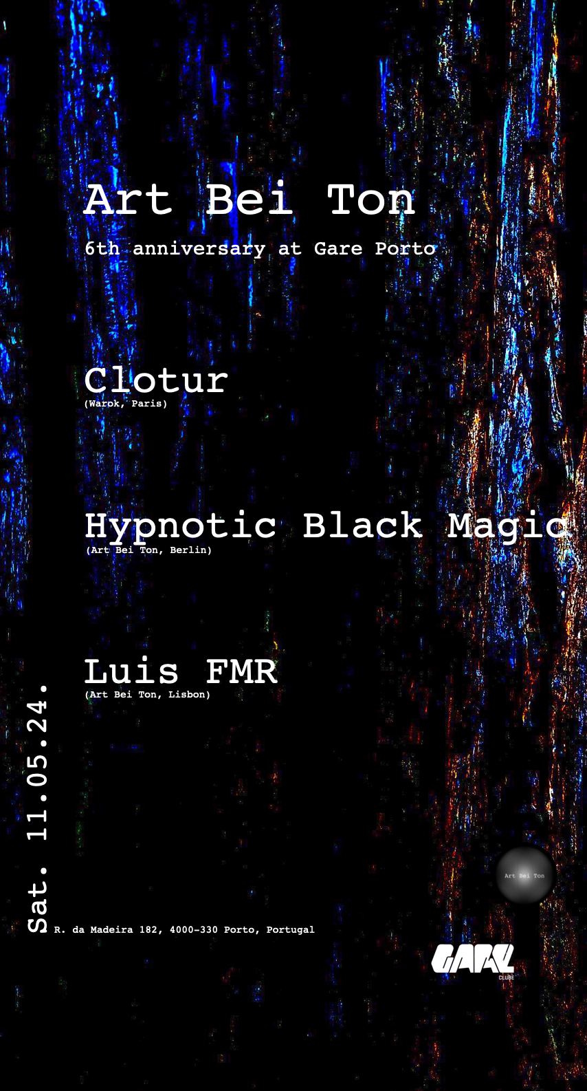 Art Bei Ton - Clotur + Hypnotic Black Magic + Luis FMR - フライヤー表