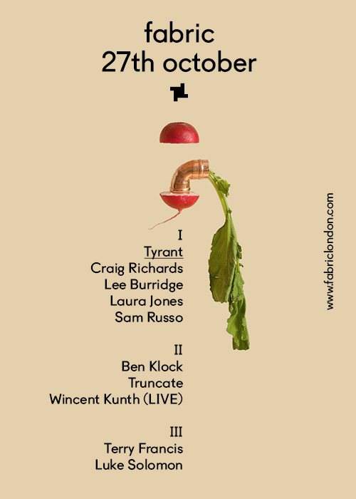 Lee Burridge, Ben Klock & Wincent Kunth (Live) - フライヤー表