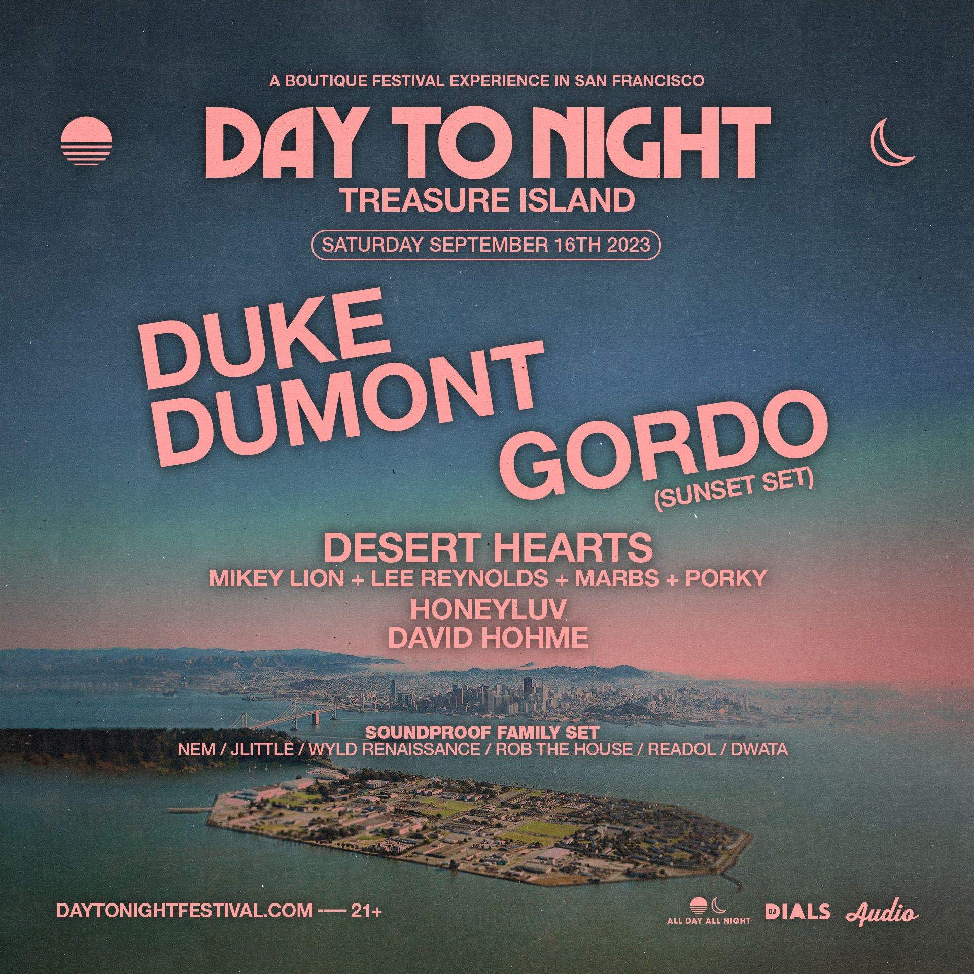 Day to Night Festival Treasure Island SF - Página frontal