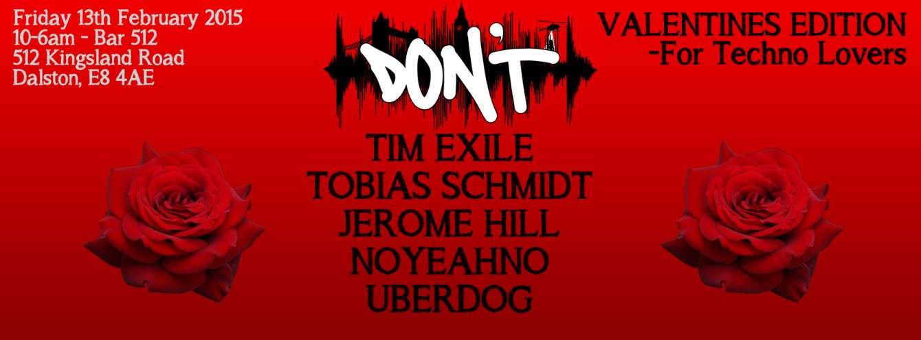Don't: Valentines Tim Exile. Tobias Schmidt. Jerome Hill. Noyeahno. Uberdog - Página frontal