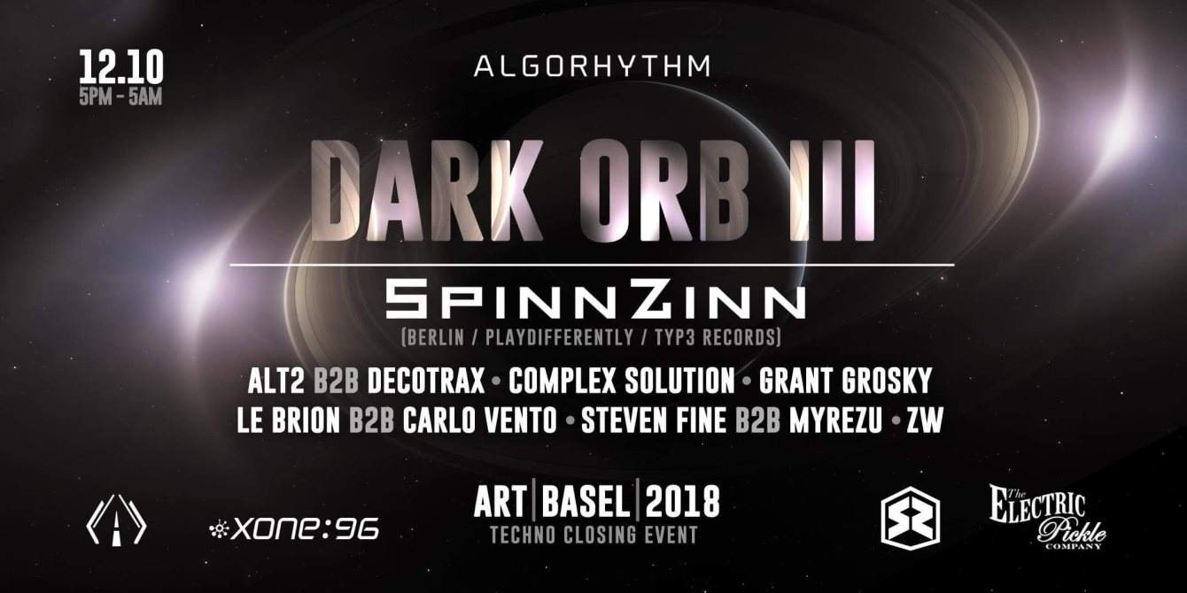 Dark ORB 3.0 - Art Basel Closing - フライヤー表