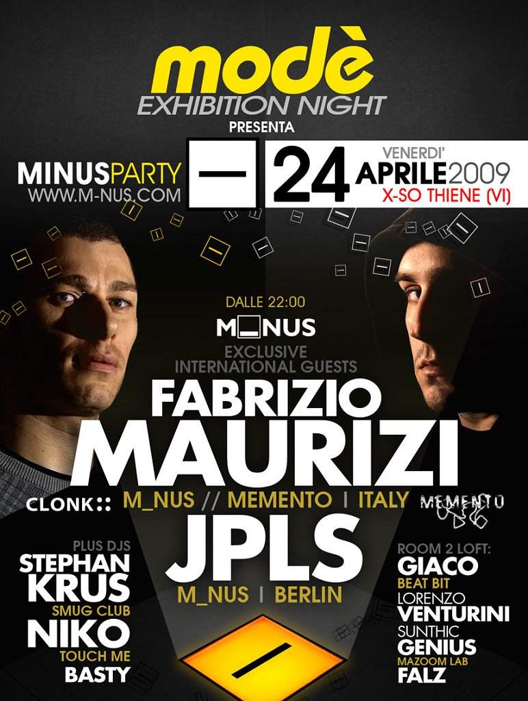 Mode' Exhibition Night with Fabrizio Maurizi, Jpls - フライヤー表