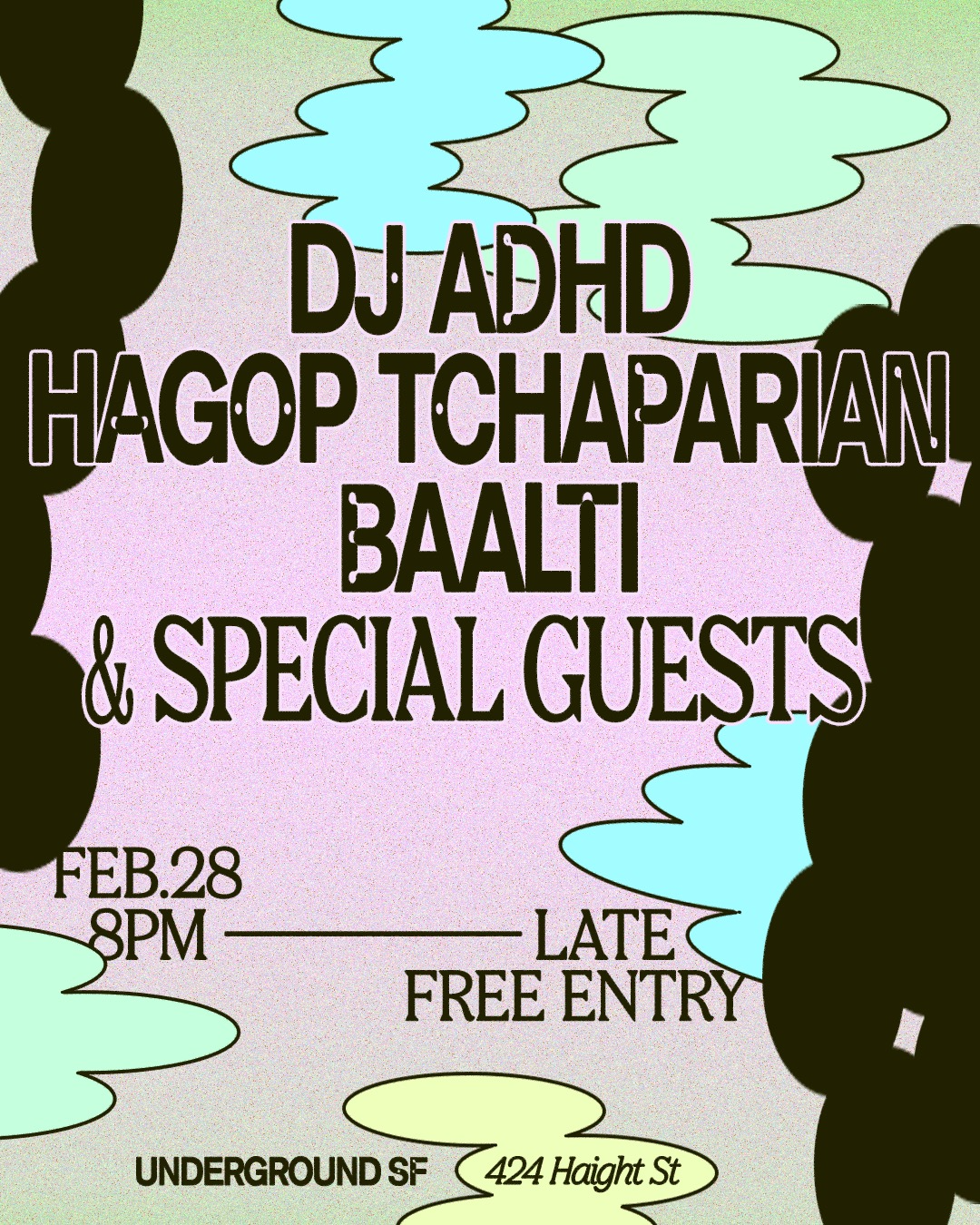 DJ ADHD, Hagop Tchaparian, Baalti - フライヤー表