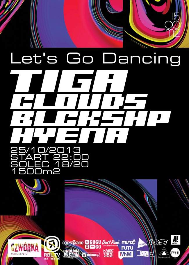 Let's Go Dancing: Tiga & Clouds & Blckshp - フライヤー表