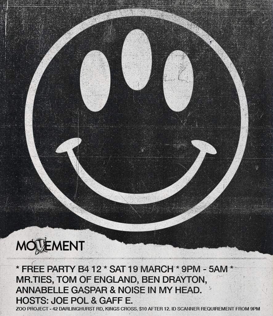 The House of Mince and Movement Pres a Free Party* with Mr.Ties & Tom of England - Página frontal