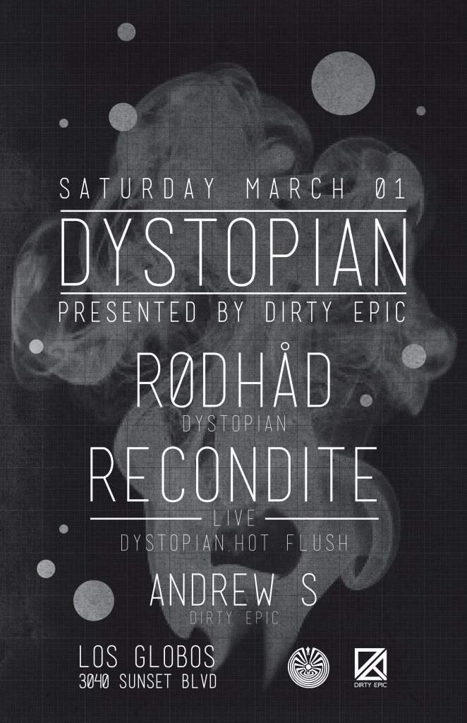 [CANCELLED] - Dystopian with Recondite (Live) and Rødhåd - Página frontal