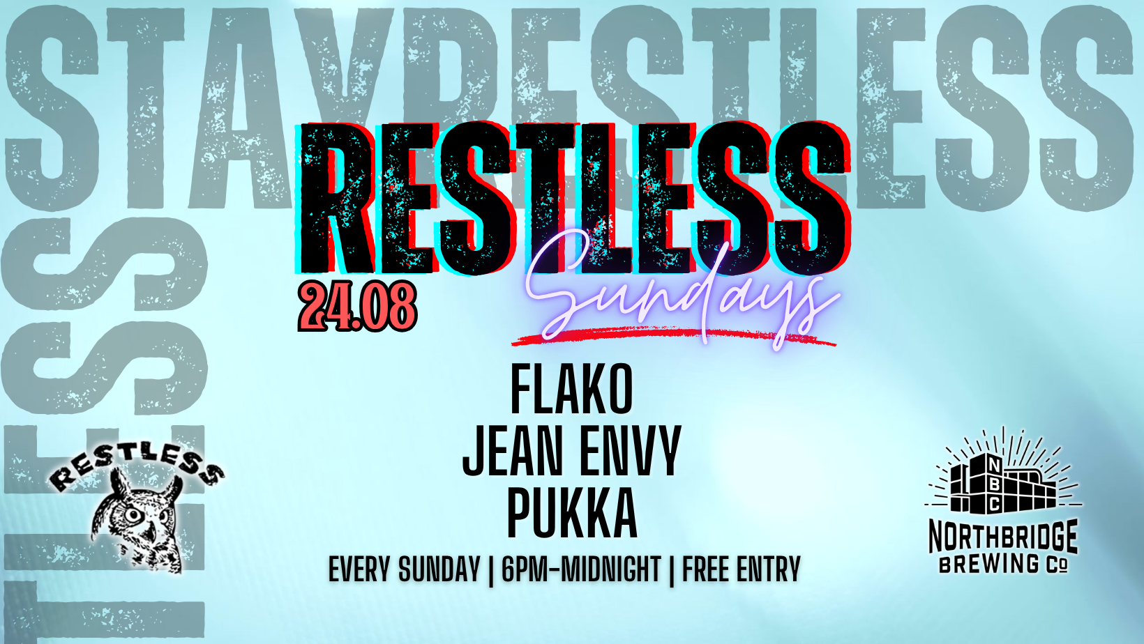RS76: Restless Sundays at TBA - Northbridge Brewing Co., Perth
