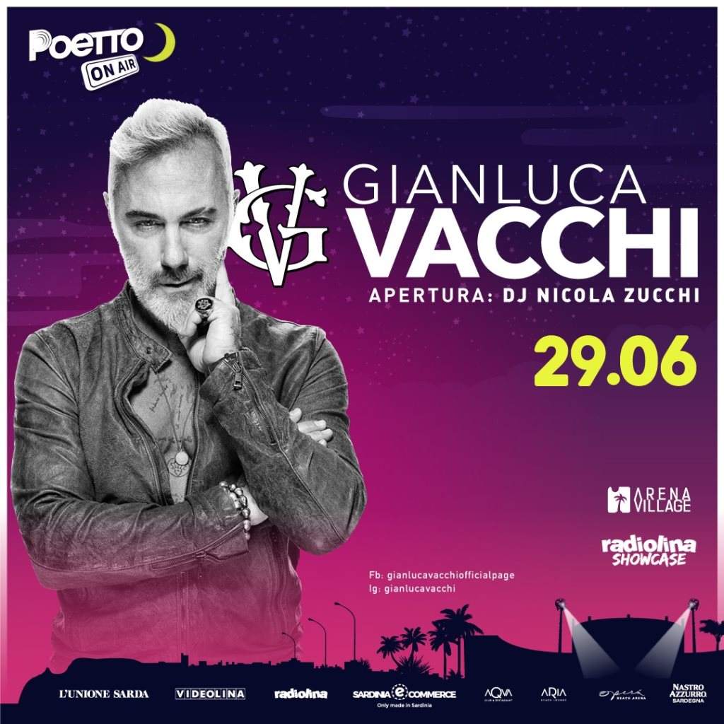 Poetto on Air / Gianluca Vacchi - フライヤー表