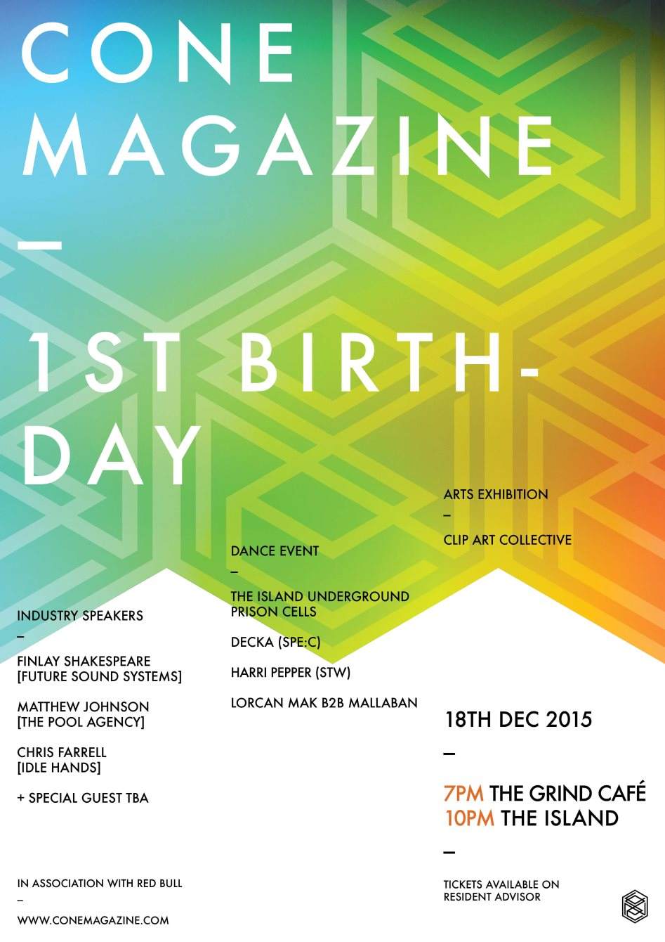 Cone Magazine 1st Birthday - フライヤー表