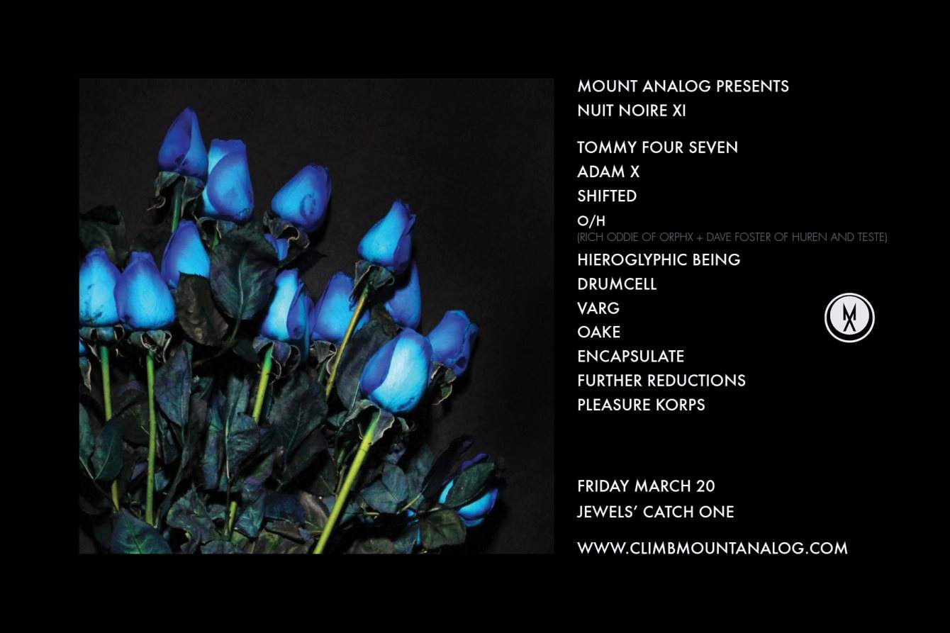 Nuit Noire XI: Tommy Four Seven, Adam X, Varg, Shifted, Oake and More - Página frontal