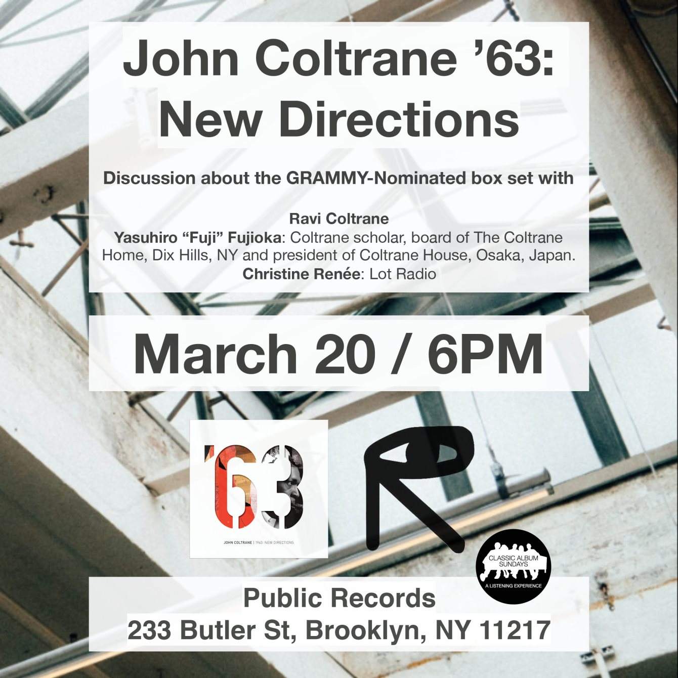 John Coltrane Listening Party for the Impulse Release: John