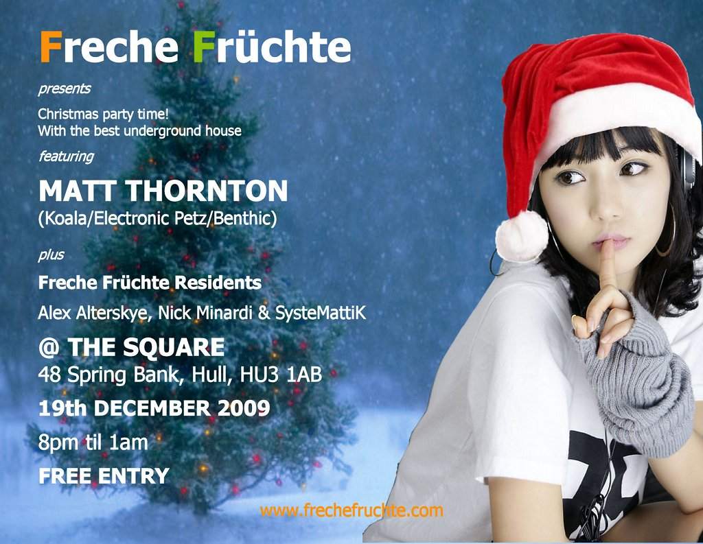 Freche Früchte Christmas Party - フライヤー表