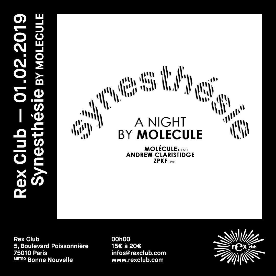 Synesthesie: A Night by Molecule with Andrew Claristidge & ZPKF - Página frontal