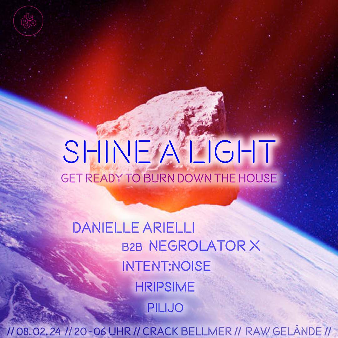 SHINE A LIGHT with Danielle Arielli, hripsime, PiliJo, intent:noise - Página frontal