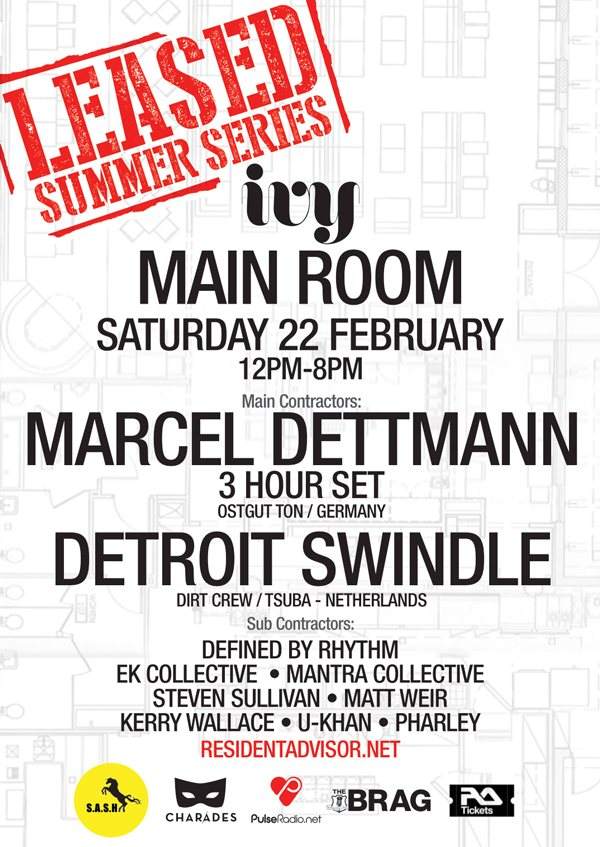 Leased - Summer Series Feat. Marcel Dettmann & Detroit Swindle - フライヤー表