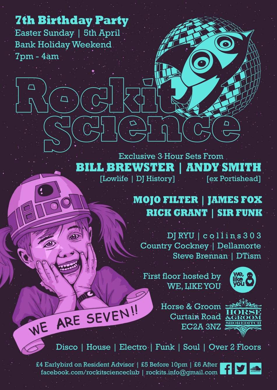 Rockit Science 7th Birthday with Bill Brewster & Andy Smith - Página frontal