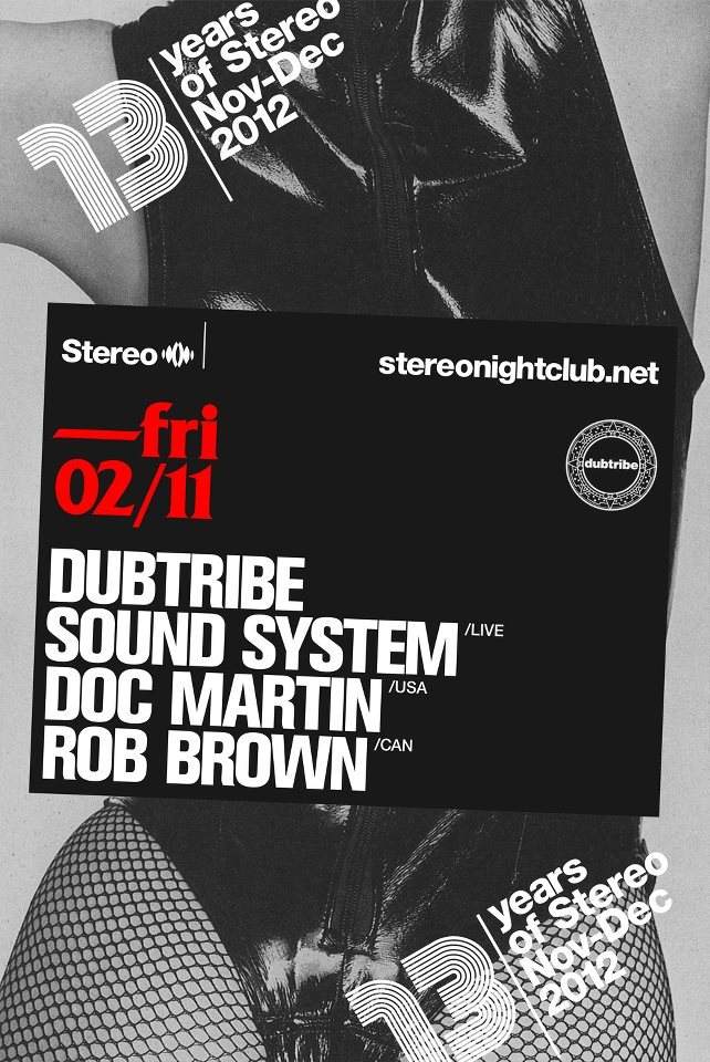 13yrs of Stereo > Dubtribe 'Live' - Doc Martin - Rob Brown - Página frontal