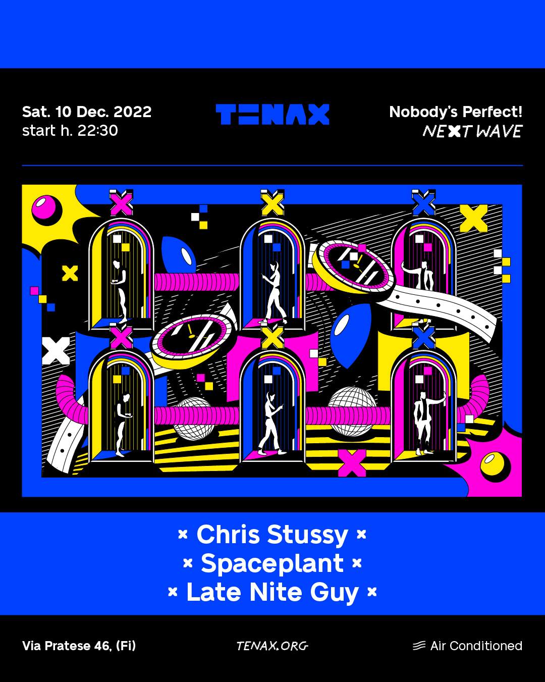 Tenax Nobody's Perfect! with Chris Stussy, Spaceplant, Late Nite Guy - Página frontal