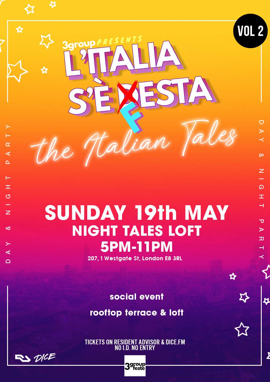 L'Italia S'è Festa - The Italian Tales Vol.2 - フライヤー表