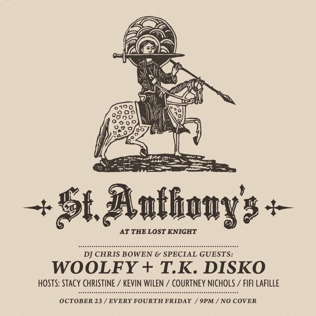 Saint Anthony's with Woolfy & T.K. Disko - フライヤー裏