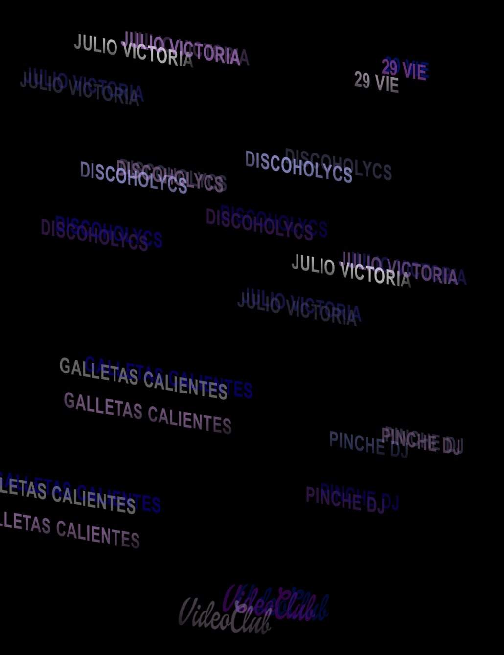 Julio Victoria / Discoholycs / Galletas Calientes / Pinche Dj - Página frontal