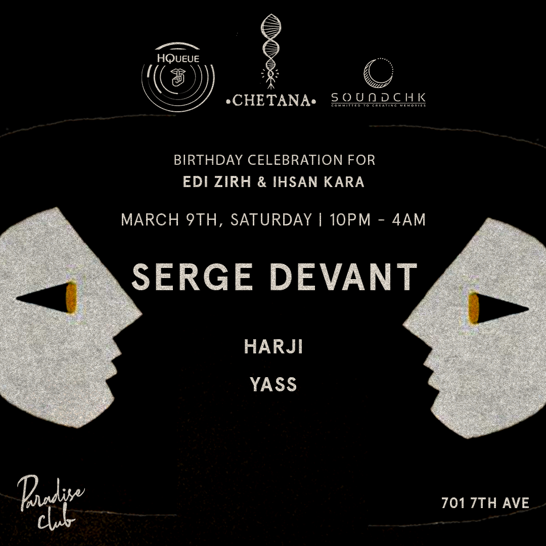 Chetana x HQUEUE x SOUNDCHK: Serge Devant - Página frontal