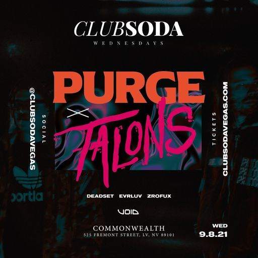 Club Soda with Purge x Talons - フライヤー表