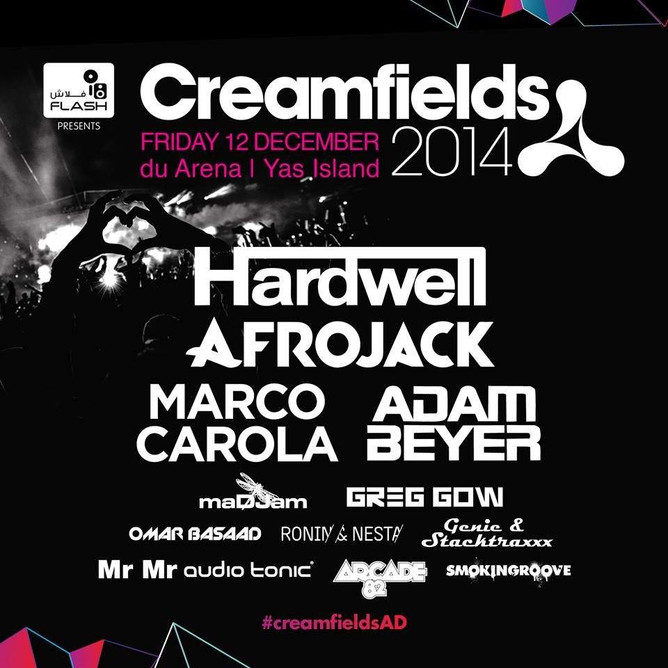 Creamfields Abu Dhabi 2014 - Página frontal