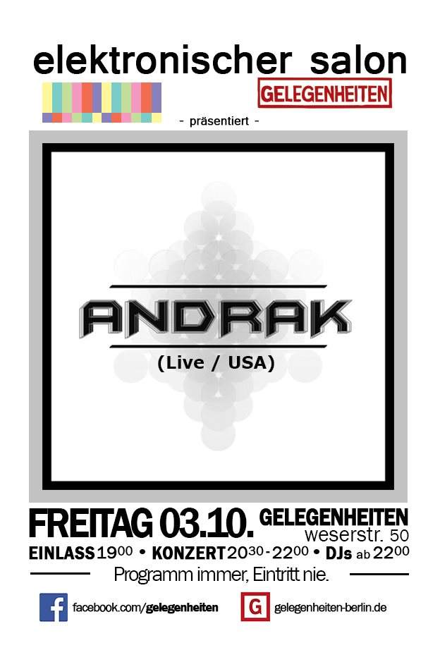 Elektronischer Salon: Andrak - Página frontal