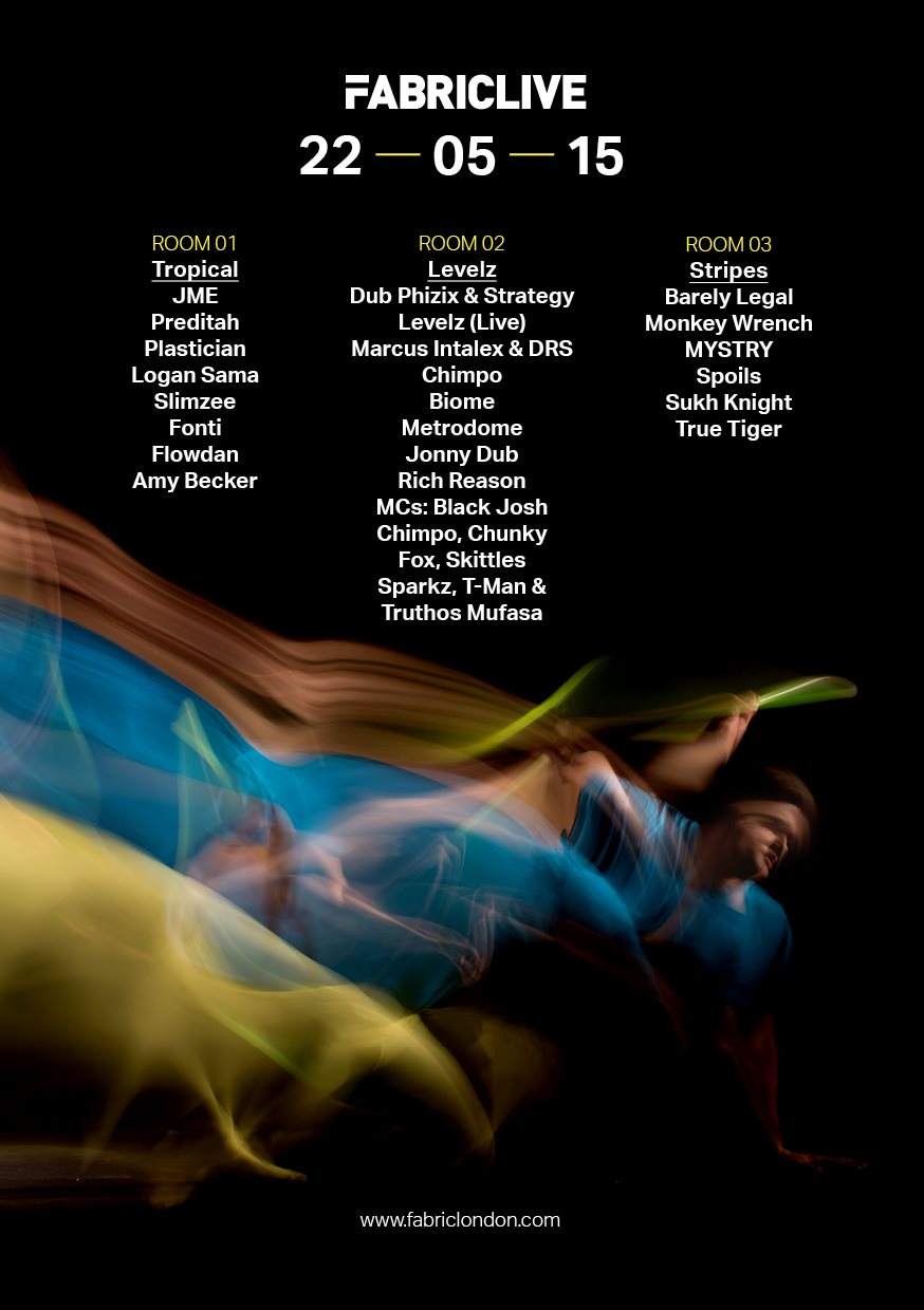 Fabriclive Tropical, JME, Dub Phizix & Strategy & Stripes at fabric