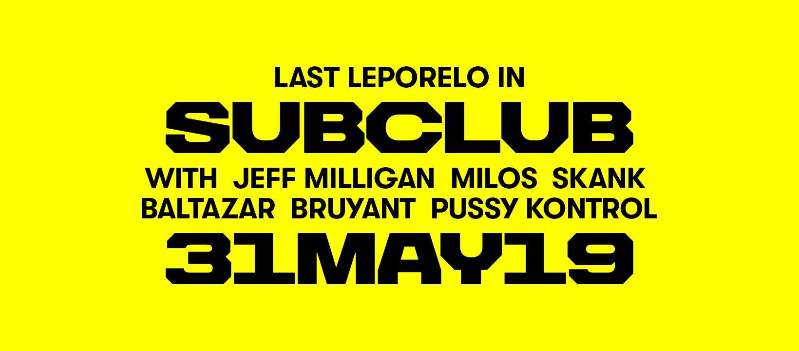Last Leporelo IN Subclub aka. U.Club - Página frontal