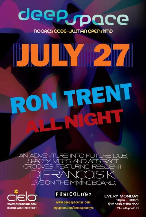 Deep Space featuring Ron Trent All Night - Página frontal