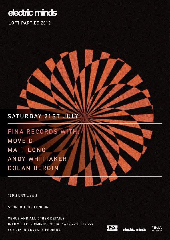 Electric Minds Loft Party with Fina Records & Move D - Página frontal