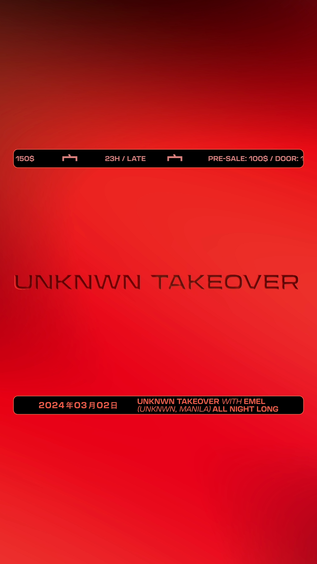 Unknwn takeover with Emel (Unknwn, Manila) All Night Long - Página frontal