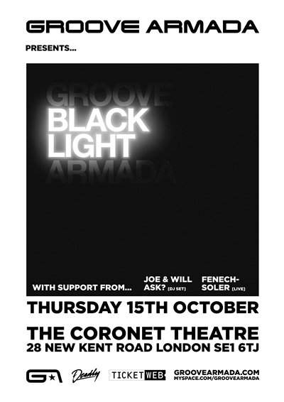 Groove Armada present Black Light at Coronet Theatre London