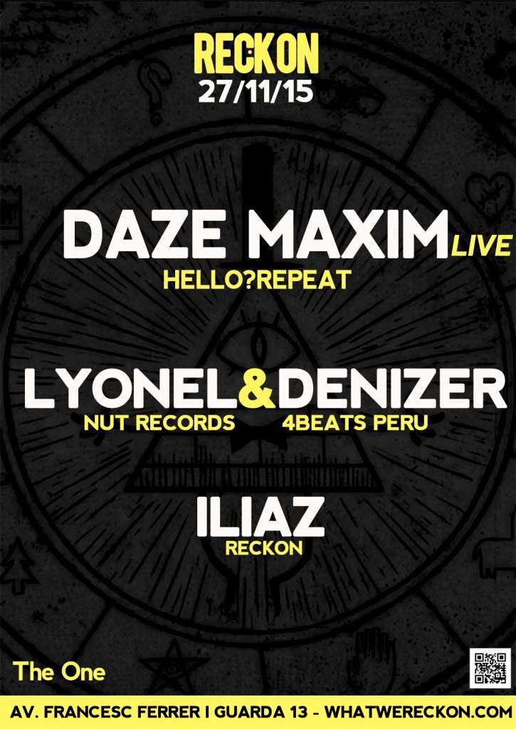 Reckon with Daze Maxim (Live), Iliaz, Lyonel & Denizer - Página trasera