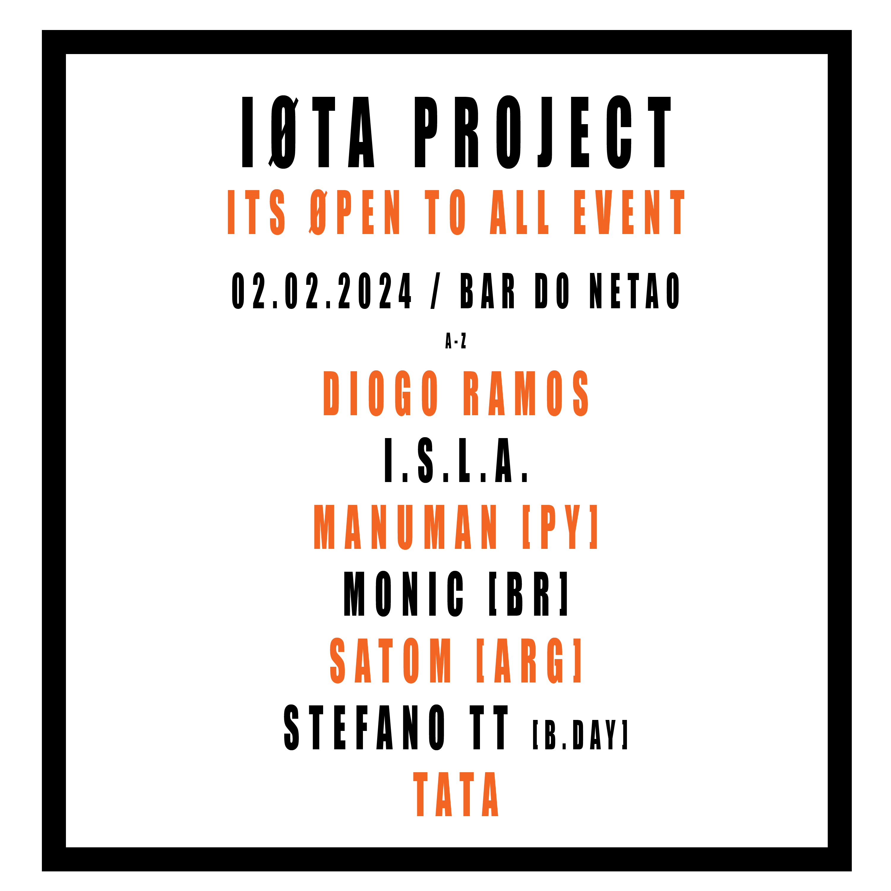 IØTA PROJECT LAUNCH PARTY  - フライヤー表