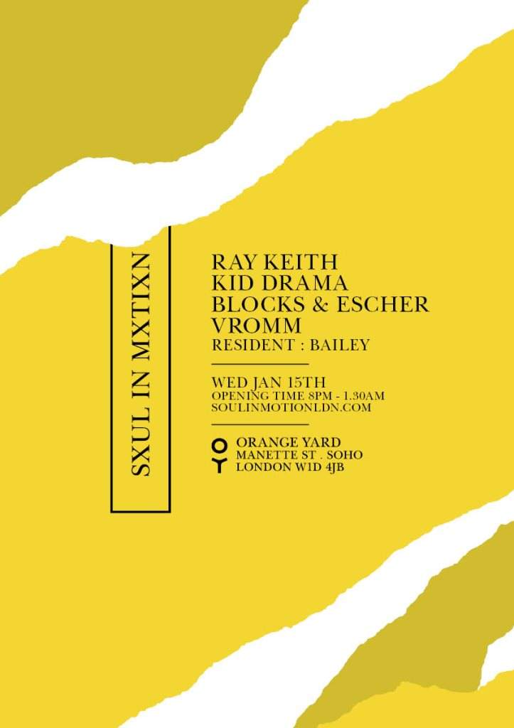 Soul In Motion: Ray Keith, Kid Drama, Blocks & Escher, Vromm - Página trasera