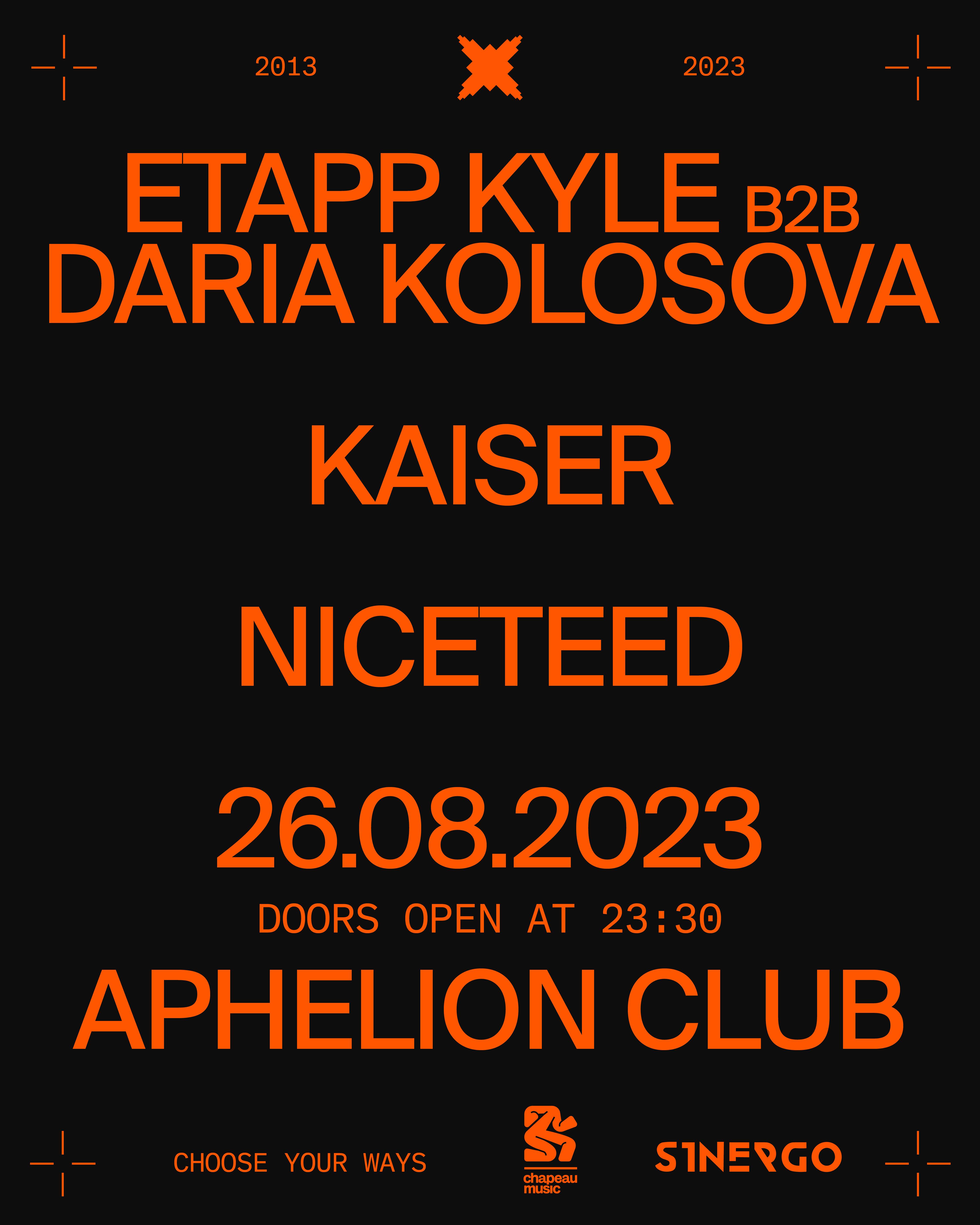 10 Years of WAYS with Etapp Kyle B2B Daria Kolosova, Niceteed and Kaiser - Página frontal