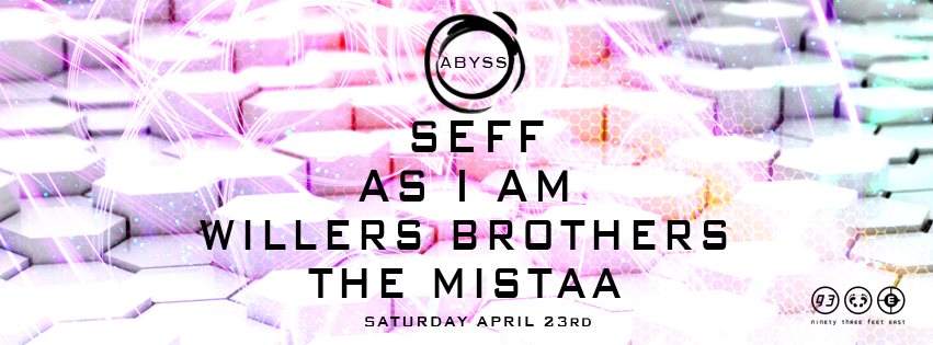 Abyss: Day/Night Party - Seff, AS I AM, Willers Brothers - Página trasera