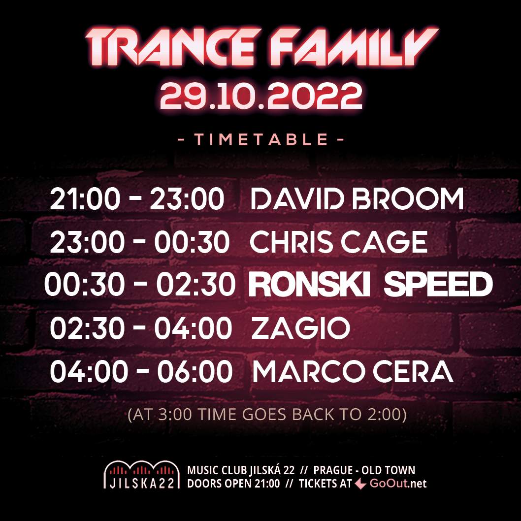 Trance Family with Ronski Speed (3hr extended set) - Página trasera