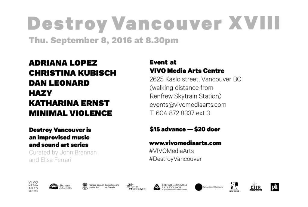 Destroy Vancouver Xviii - Página trasera