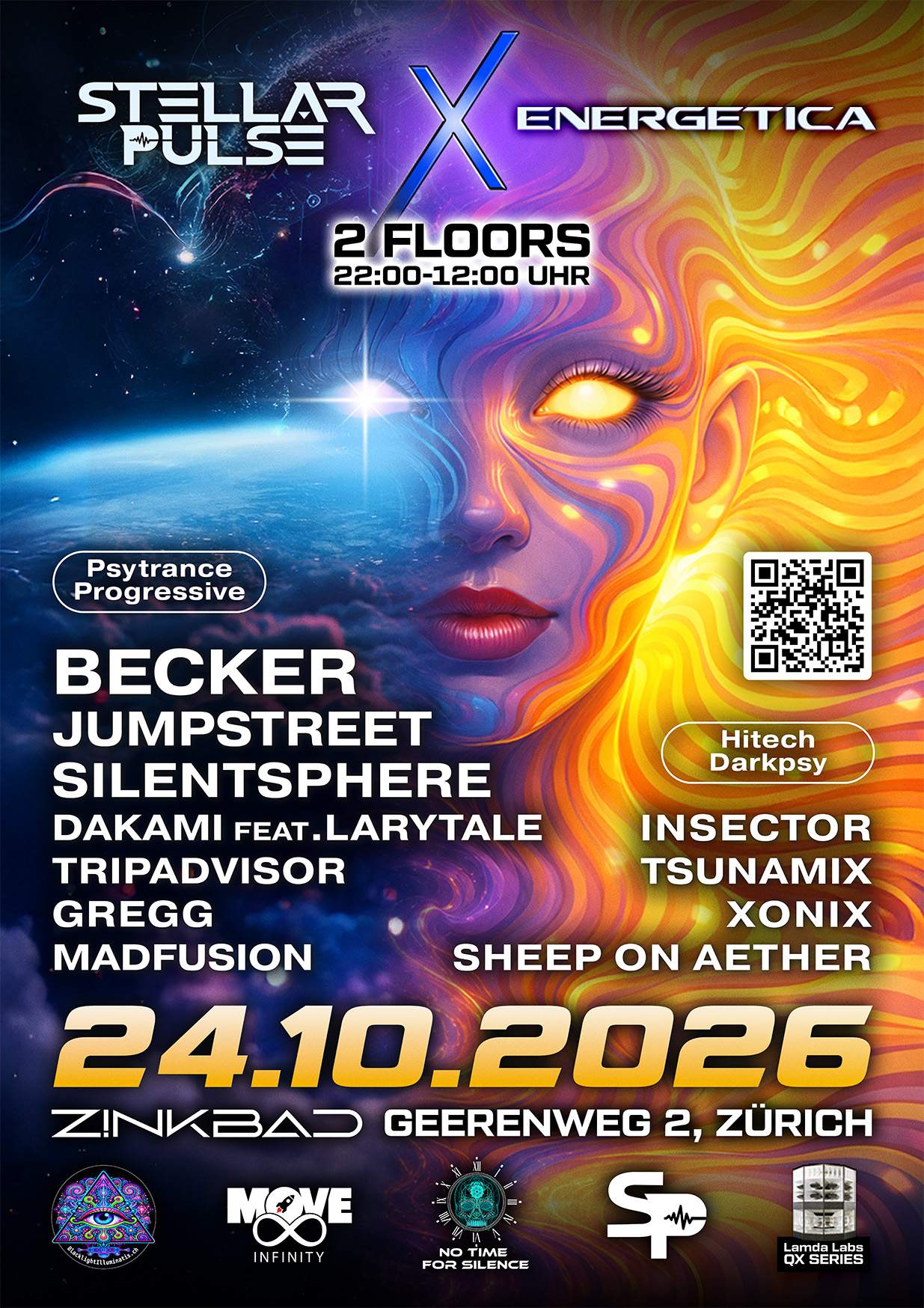 STELLARPULSE × ENERGETICA at Zinkbad Eventhalle, Zurich